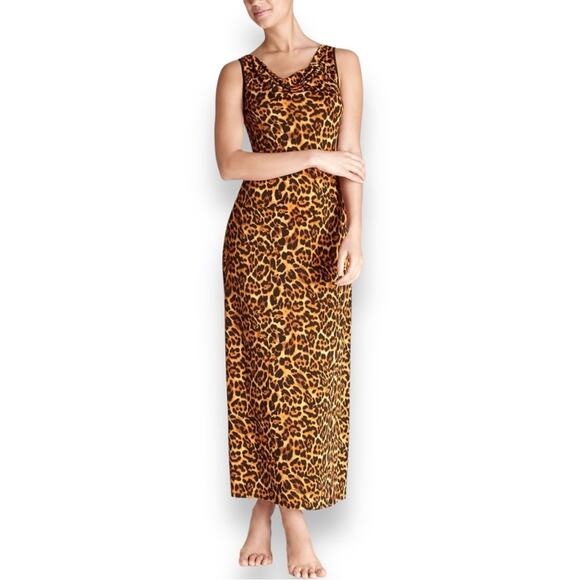 Natori Animal Blossom Gown Animal Print Large - Picture 1 of 8